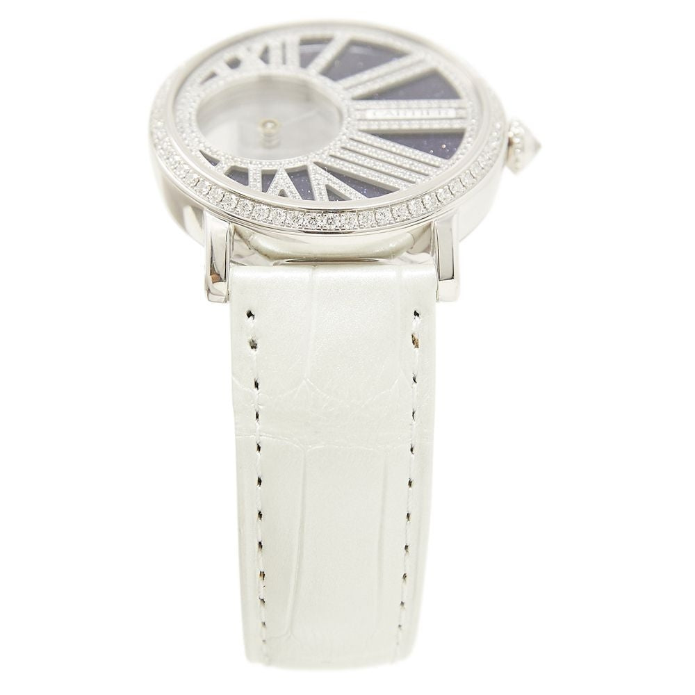 Cartier Rotonde de Cartier Mysterious Hour Blue Dial on White Croc HPI01197 Complete 2018