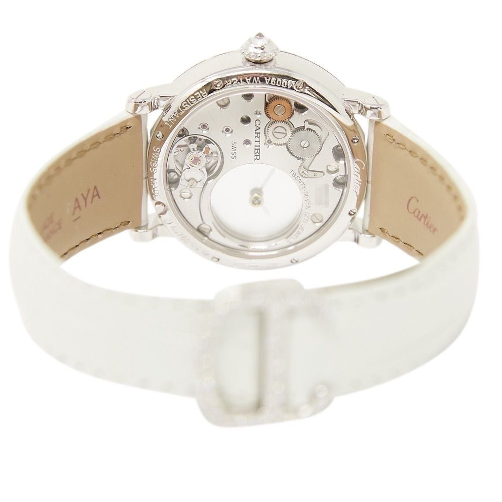Cartier Rotonde de Cartier Mysterious Hour Blue Dial on White Croc HPI01197 Complete 2018