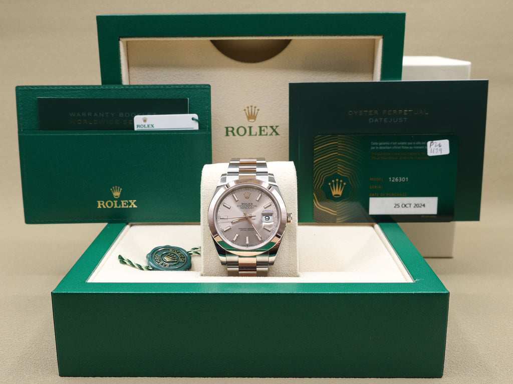 Rolex Datejust 41 Sundust Index Dial on Oyster 126301 Complete 2024