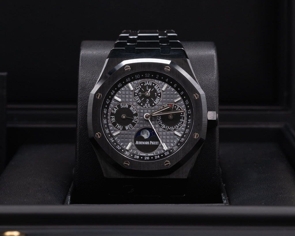 Audemars Piguet Royal Oak Perpetual Calendar Slate Grey Dial on Bracelet 26579CE.OO.1225CE.01 Complete