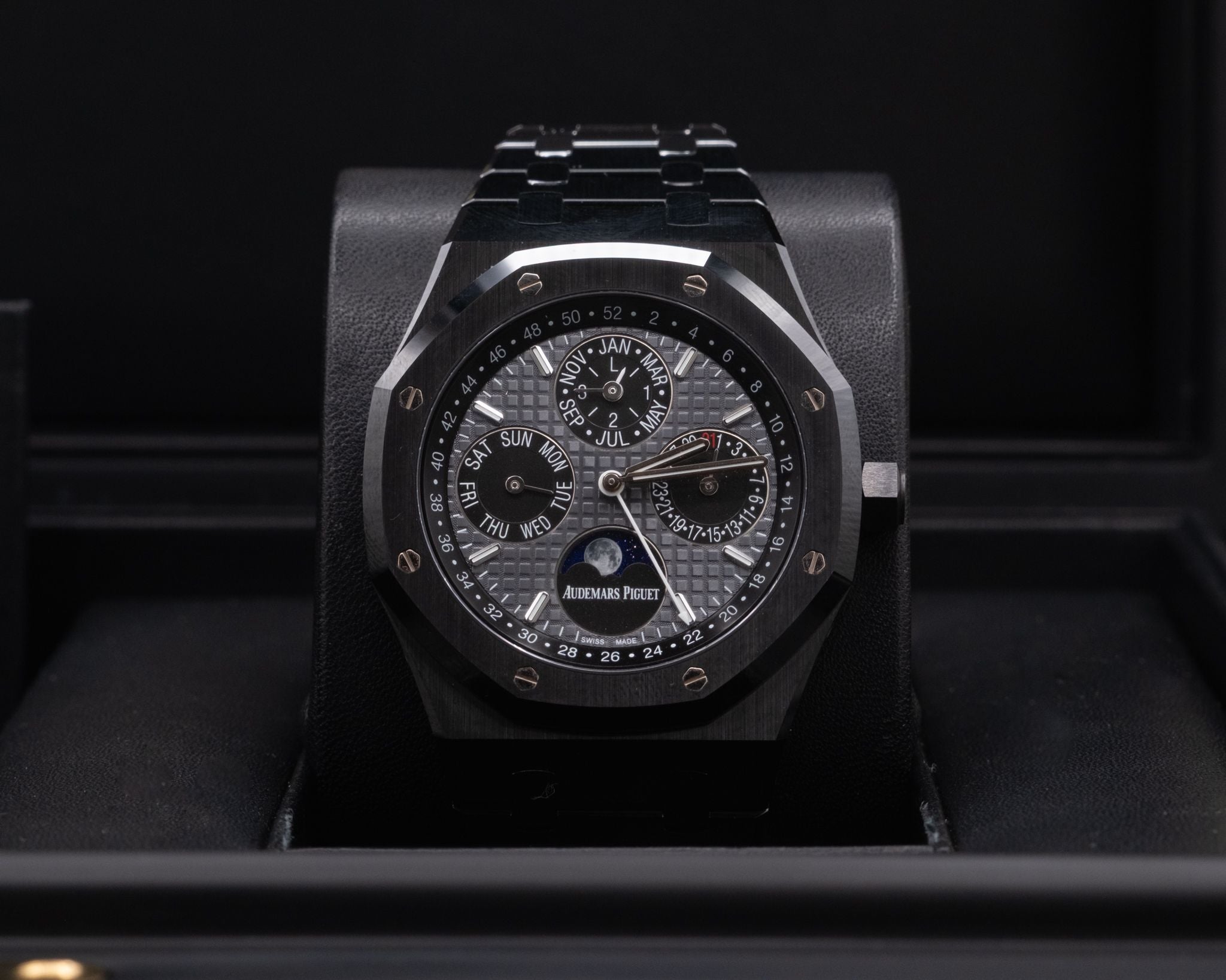 Audemars Piguet Royal Oak Perpetual Calendar Slate Grey Dial on Bracelet 26579CE.OO.1225CE.01 Complete
