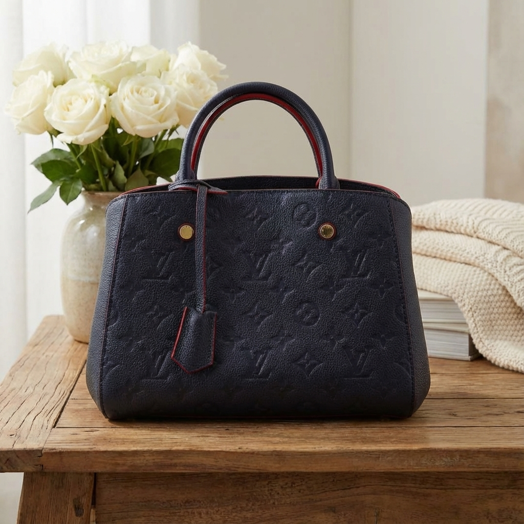 Louis Vuitton Marine Rogue Monogram Empreinte Leather Montaigne BB Bag