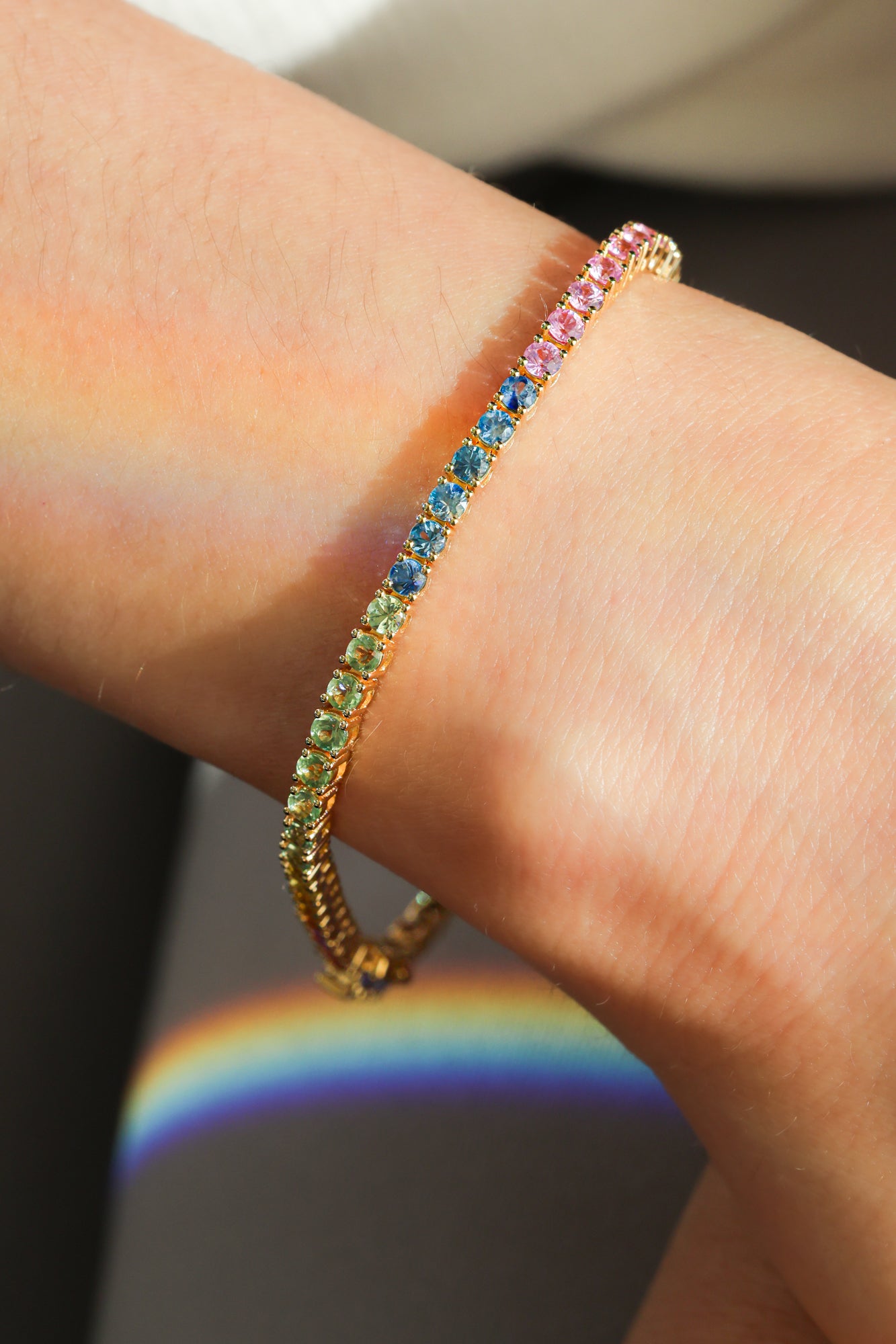 Elegant Tennis Style Bracelet Jewelry, 5.31ct B-10365