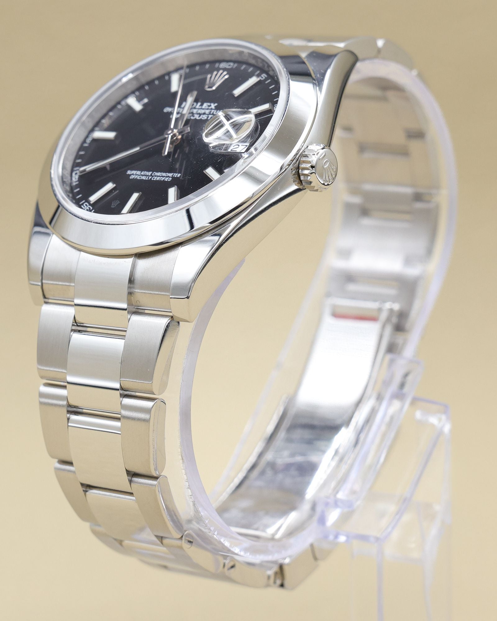 Rolex Datejust 41 Black Index Dial on Oyster 126300 Complete 2017