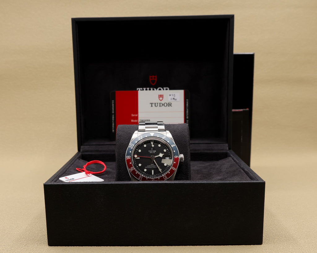 Tudor Black Bay GMT Black Dial on Bracelet M79830RB-0001 Complete 2018