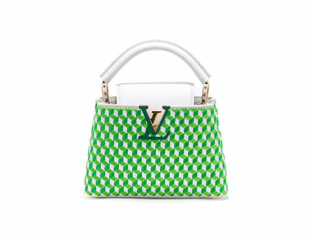 Louis Vuitton Taurillon Braided Capucines Mini in Vert Green