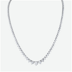 14K Yellow Gold Round Graduated Diamond Tennis Necklace 21.3ct N-1922RD